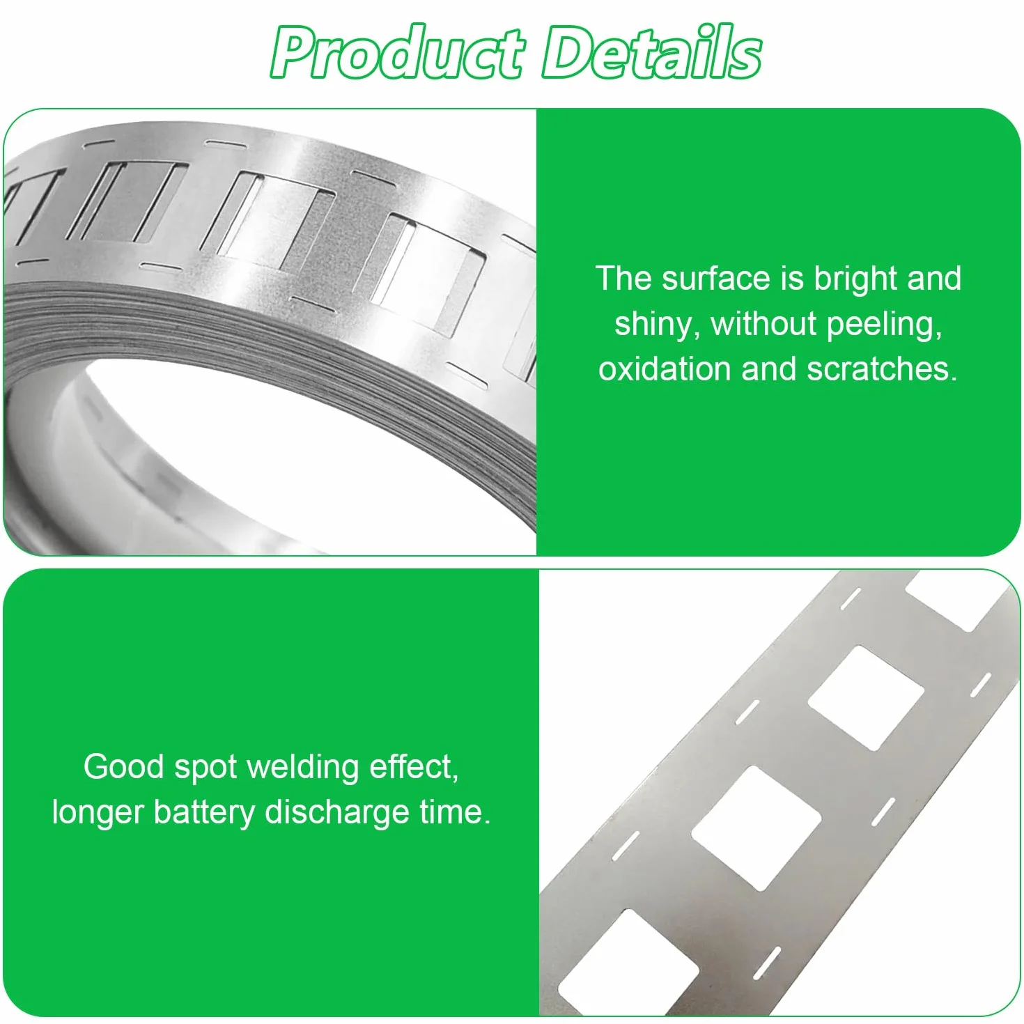 Nickelband, 0,15 x 27 mm 10M 20,25 mm Nickel Streifen Band für 18650-Batterien, Punktschweißband aus Vernickeltem Stahlband Nickelstreifen-Lithium-Batteriepack