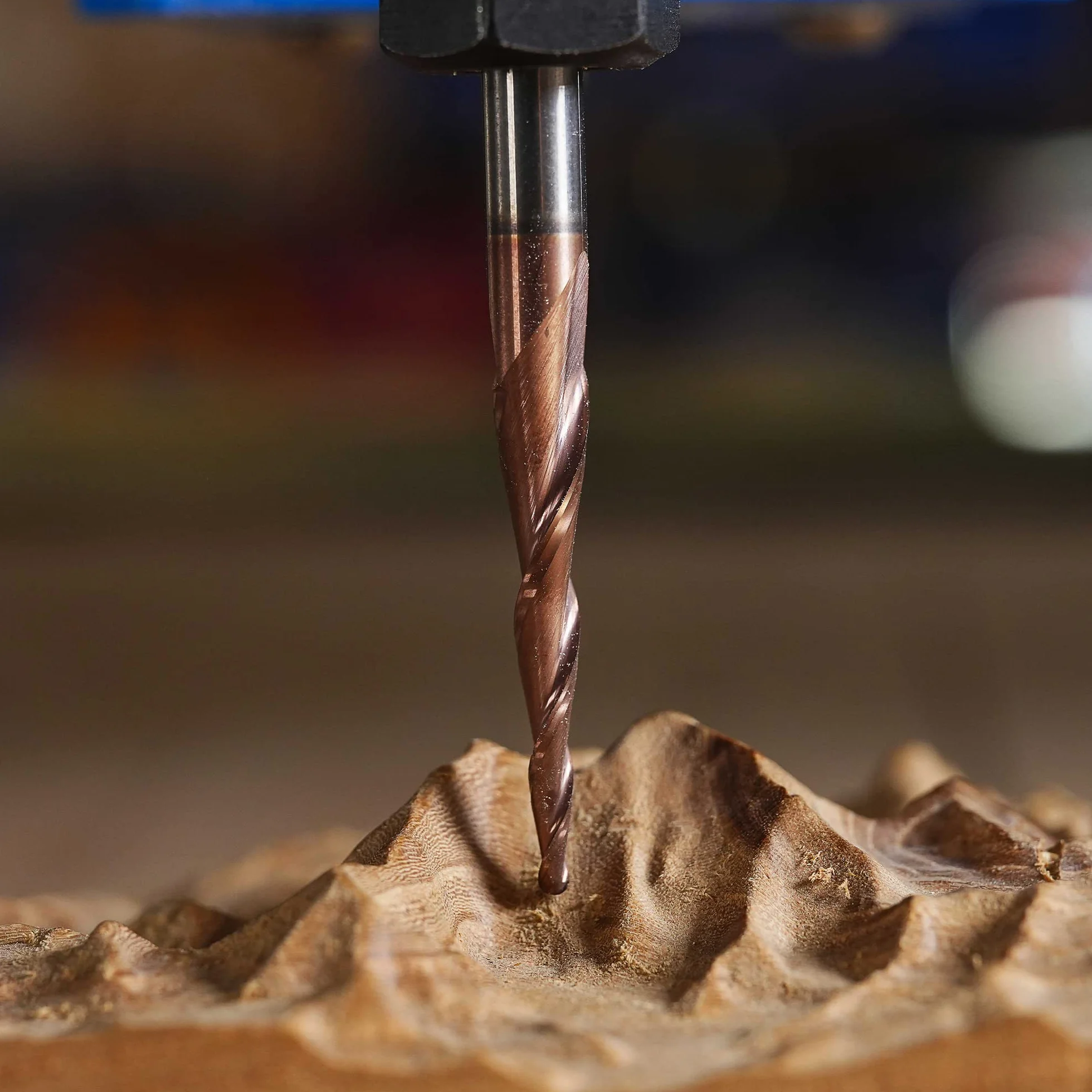 SpeTool Kugelkopffräser Konische Fräser für Oberfräse CNC 2 Flöten 0,25 mm Radius VHM Gravierfräser 6mm Schaft mit HSi Beschichtung Schaftfräser für 2D und 3D Gravur