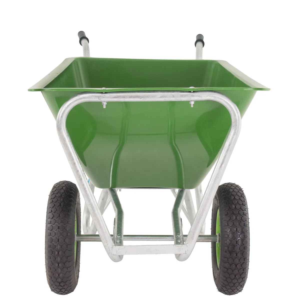 TRUTZHOLM 2-Rad Schubkarre 200 Liter 300 Kg Tragkraft Rahmen Stahl verzinkt robuste große Mulde 162x70 cm Gartenschubkarre Schiebkarre Hofkarre Futterkarre