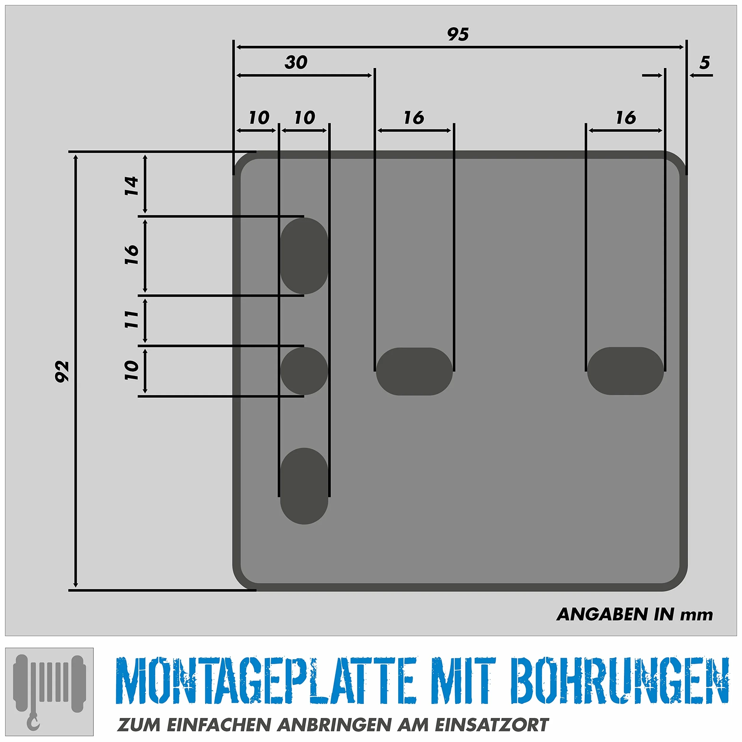 Güde Seilwinde 360 kg 10 m (max. Zugkraft 360 kg, 10 m Stahlseil, zum horizontalen Ziehen von Lasten, Lasthaken mit Tropfenöffnung, Sperrhebel, Handkurbel mit Softgriff)