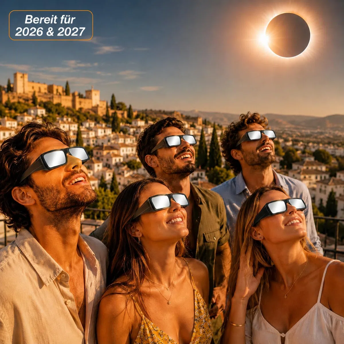 3/6 Sonnenfinsternis Brille,Sonnenfinsternis Brillen 2026, ISO 12312-2:2015(E) & CE-zertifiziert,robuste Kunststoff-Brillen für die direkte Sonnenbeobachtung