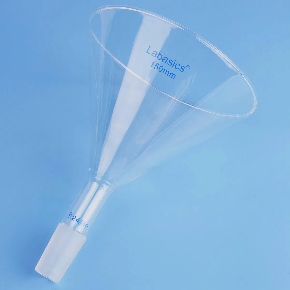 Labasics Pulvertrichter aus Glas mit Kurzem Stiel und 150 mm Spitze O.D. und 24/40 Inner Joint Glass Funnel Filtertrichter Glastrichter (OD 150 mm)