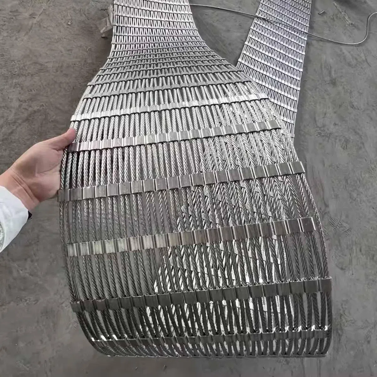 VXHCS 304 Edelstahl-Seilnetz, Sicherheitsnetz für Balkon, 10cm/1,5mm Flexibles Seil-Geländer-Netz, Flexibles, Schlagfestes Sicherheitsnetz (0.8x2m)