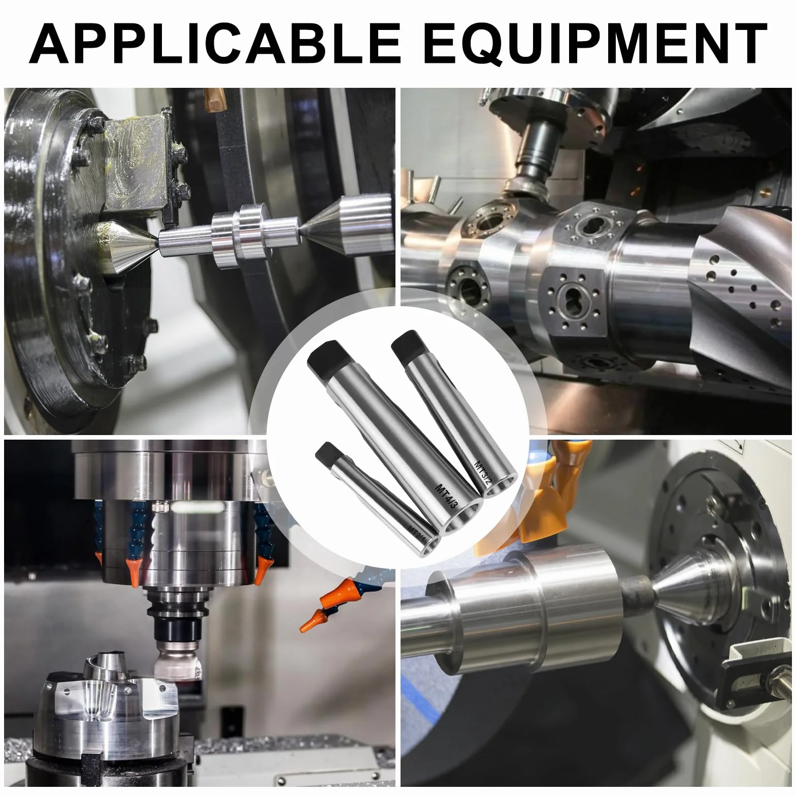 LALAGO 3 Stück Morsekegel Bohrbüchse Reduzierstück für Drehmaschine Fräsen, Adapter für Morsekegelbohrer, Drehmaschinen Teilkegeladapter (MT1 auf MT2,MT2 auf MT3,MT3 auf MT4)