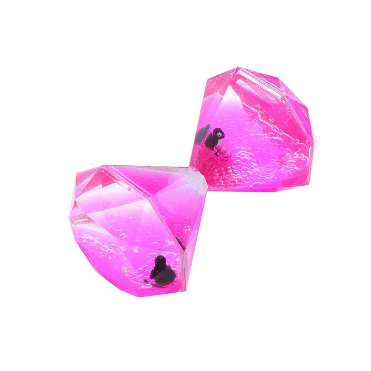 GLEAVI Liquid Motion Timer Sanduhr mit Diamant Design und Rosa Ölflüssigkeit Dekoratives Schreibtischspielzeug für Beruhigendes Flüssige Sanduhr für Büro und Zuhause