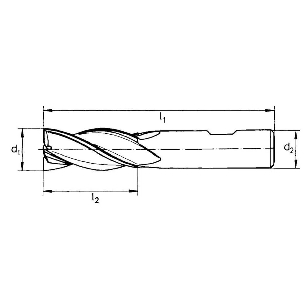 Gühring 9036510030000 Drei-Schneiden-Fräser, DIN 327K, M42, 3,00 mm