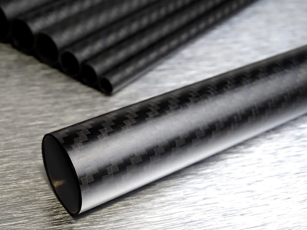 Carbon Rohr Ø 25mm / Sichtcarbon CFK Kohlefaser Tube 3K Köper/Länge wählbar (1000mm)