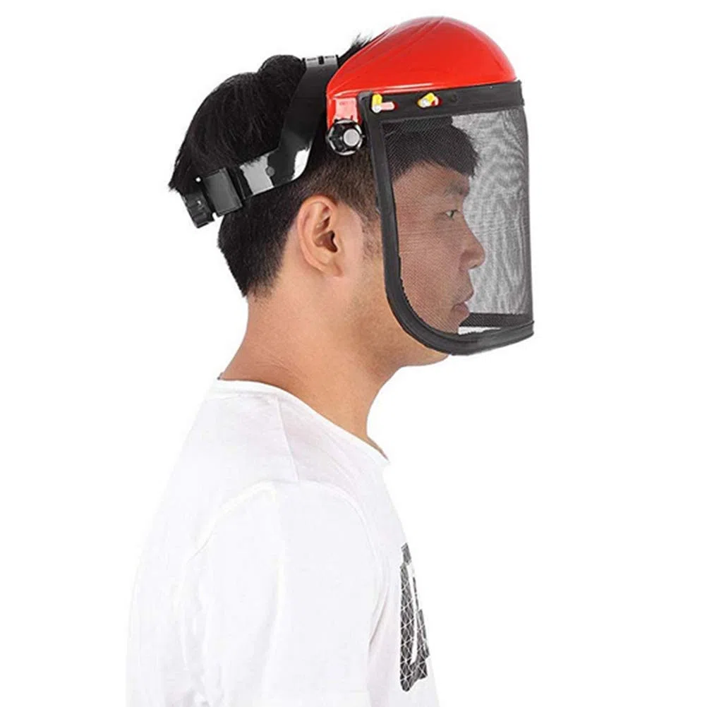 Sicherheitshelmmütze mit Vollgesichtsmesh-Visier Logging Freischneider Forstschutz Mesh Mähhelm