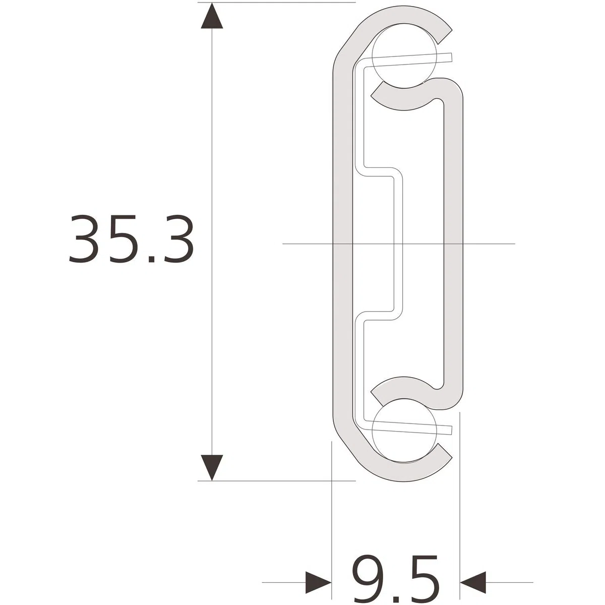 ACCURIDE 2026L Kugelkäfigführung - Teilauszug, 40 kg, Schienenlänge 450 mm