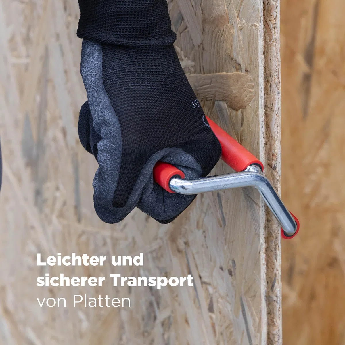 blizz-z Profi Plattenträger (2 Stück) | Plattenheber mit Tragegriff für Gipskarton, Spanplatten, Holzplatten | Made in Germany