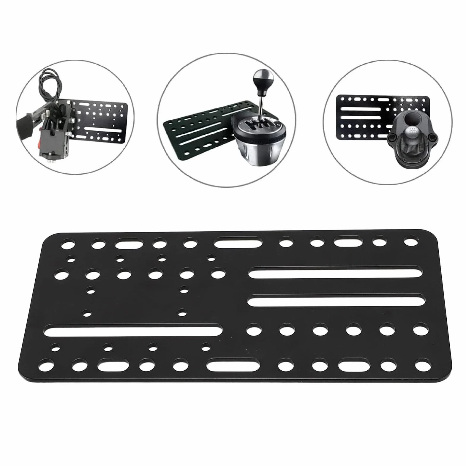 USB-Handbremsen-Halterung für Schreibtisch, Universal-Mehrloch-Adapter für SIM Racing Shifter G25 G27 G29 T500 Fahrkraft TH8A Spiel, stabiles Edelstahl-Installationszubehör