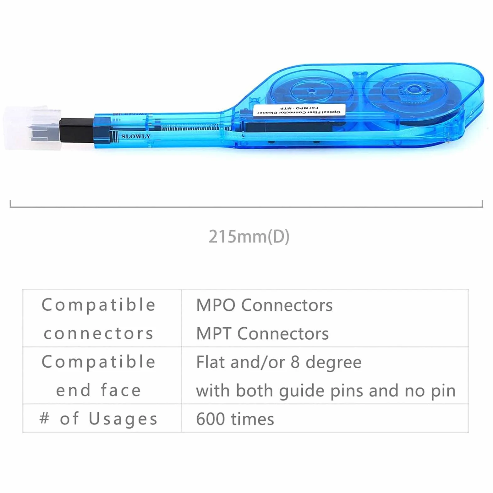 Glasfaser Stecker Reinigungsstift, One-Click Glasfaser Reiniger MPO/MTP Steckerreiniger, Lwl Reinigungsstifte Fiber Optic Connector Cleaner Optische Reinigungsbox, Reinigt üBer Zu 600 Mal