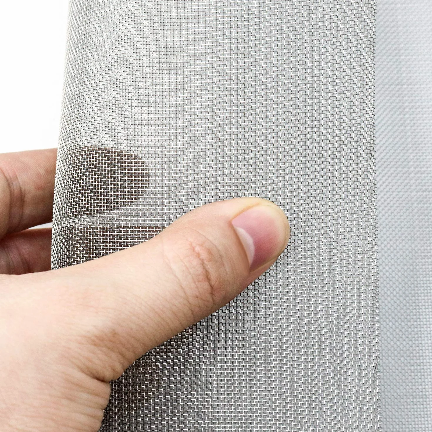 QWORK Drahtgeflecht, aus 304 Edelstahl, Wire Mesh 30 Mesh, 30 x 60 cm, metallgitter feinmaschig, 0.6 mm Löcher, für Nagetiere Fenstergitter Maschendraht Filternetz, 2 Stück