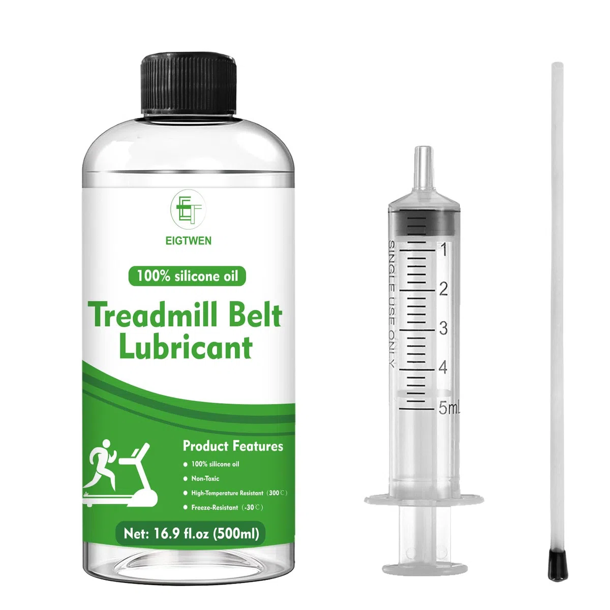 EIGTWEN 500ml Laufbandöl, 100% Silikonöl, Hochtemperaturbeständig, Stabil, Geeignet für die meisten Laufbandtypen