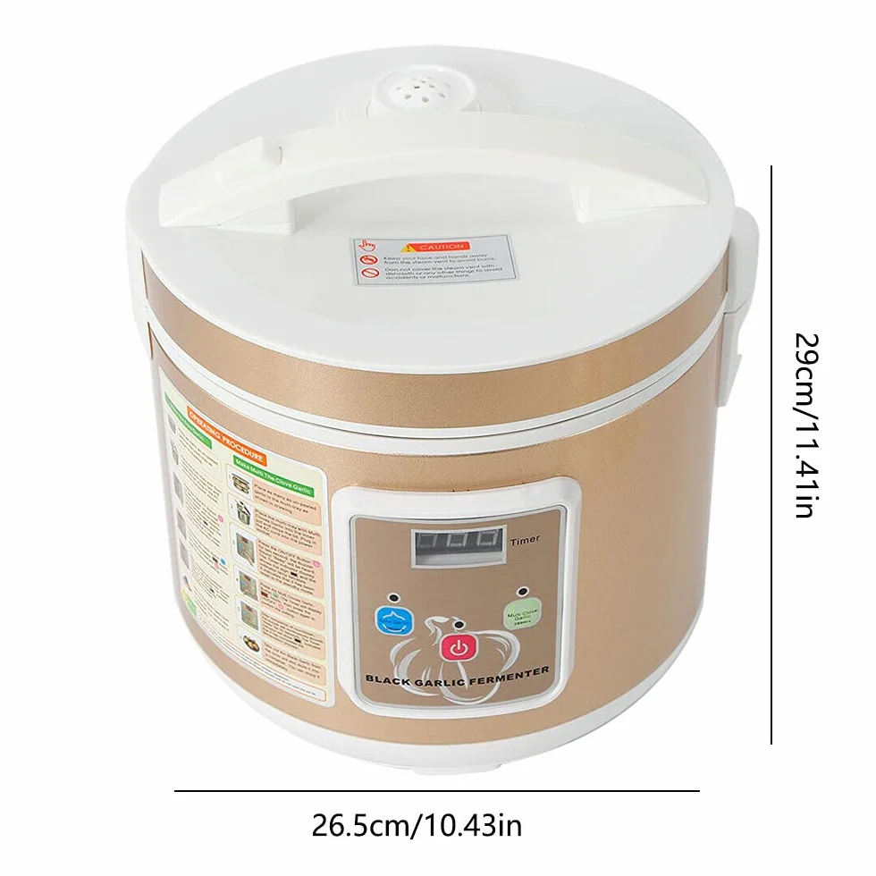 5 l Automatisch schwarz Knoblauch Fermenter Smart Fresh Garlic Cooker Vollautomatisch Intelligente Steuerung Knoblauch Maker mehrere Nägel Nelken Knoblauch DIY Cooker Behälter Gärung
