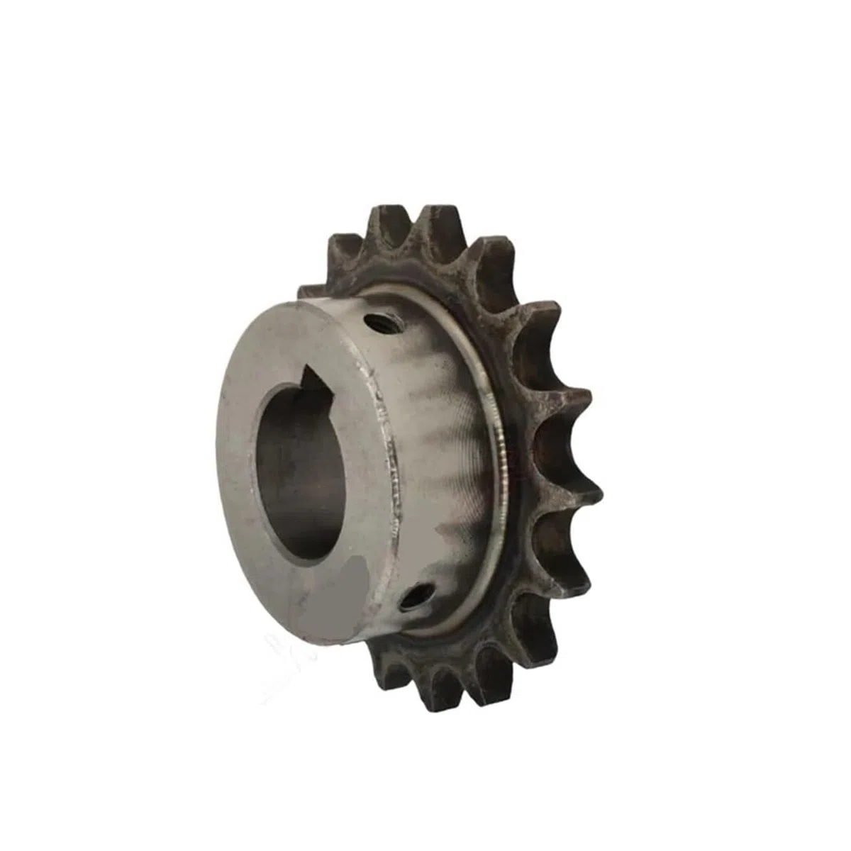 Zahnrollenkettenrad, 1 Stück 12 24 Zähne 08B Industrieantriebskettenrad 45# Stahlkettenrad 12T 24T Keilnutbohrung 12 14 15 16 17 18 19 20 22 24-40 mm)(12 Teeth,19mm (keyway 6mm))