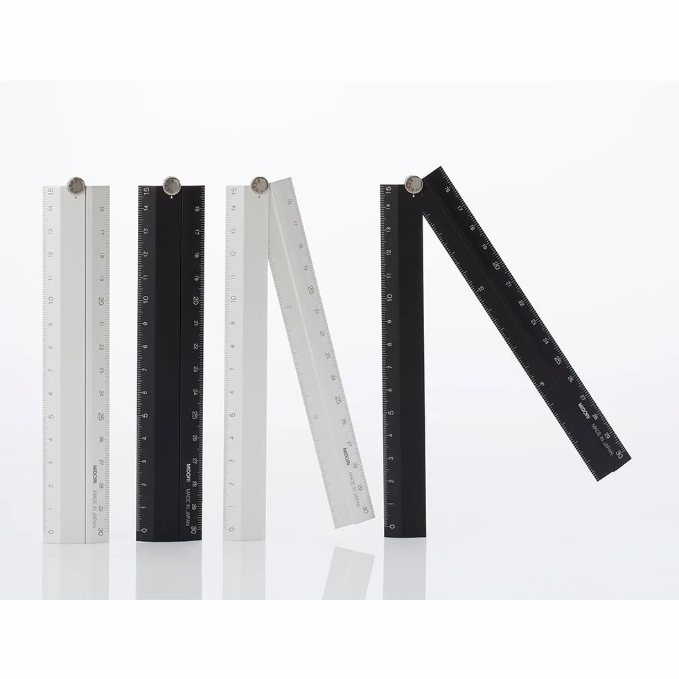 Midori Multi Aluminium-Lineal, 30 cm, Schwarz (42254006)