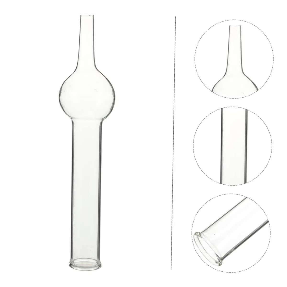 PLAFOPE 5 Stück Trockenröhrchen aus Glas mit Einer Kugel Glastrockenrohre für Labore und Chemische Experimente Geeignet für Schulunterricht Lehrer und Schüler