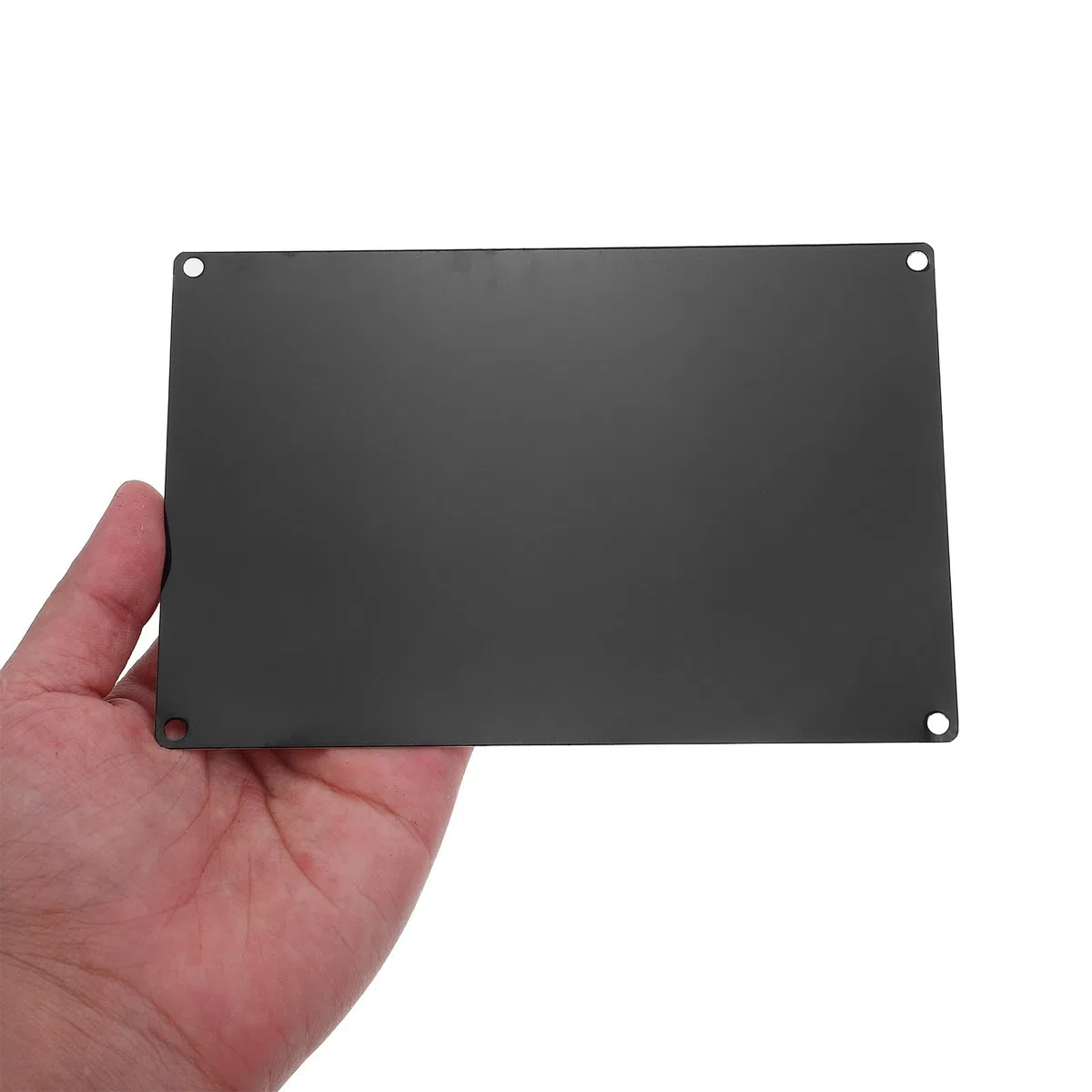 SHINEOFI 10 Stück Schwarze Eloxierte Aluminiumplatten 15x10cm mit Löchern Rechteckige Metall Gravurrohlinge für Industrie Typenschilder und Individuelle Namensschilder