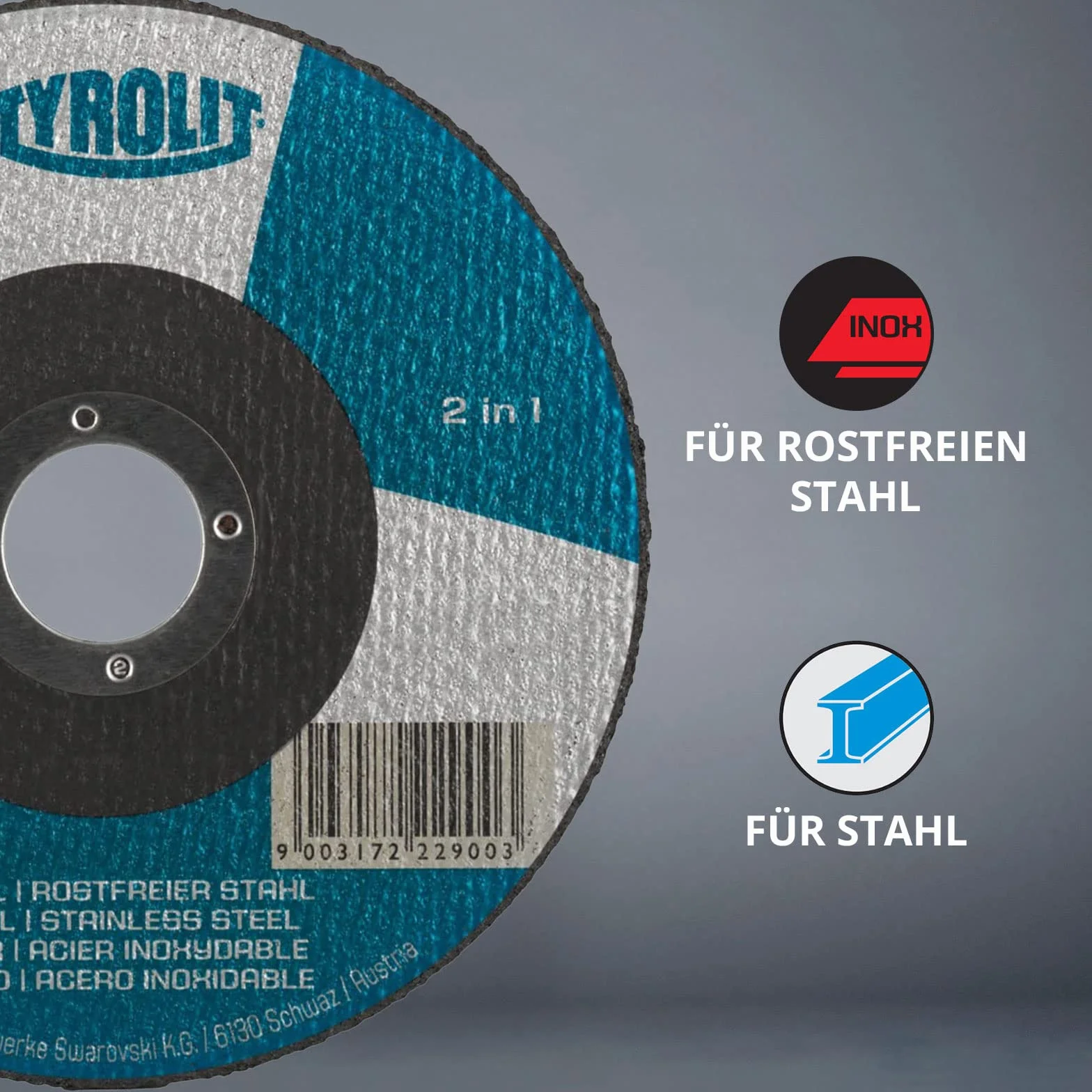 Tyrolit 25x Basic Trennscheiben 125 mm x 1mm x 22,23 mm A60Q | Trennscheiben für Metall, Stahl & Edelstahl I Extradünn für schnelles & gratarmes Trennen von Blechen oder Rohren | hohe Standzeit