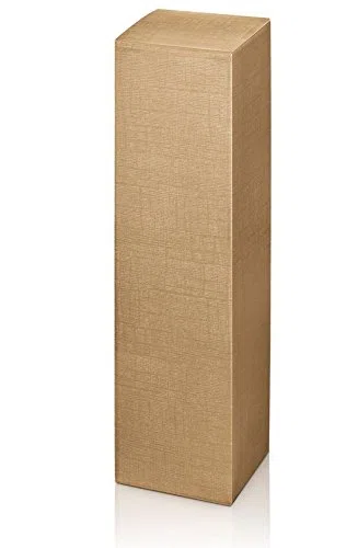 10 Stück Weinkarton, Weinverpackung, Flaschenkarton - Fineline Gold Faltschachtel für eine Flasche Wein/Sekt (Gold)