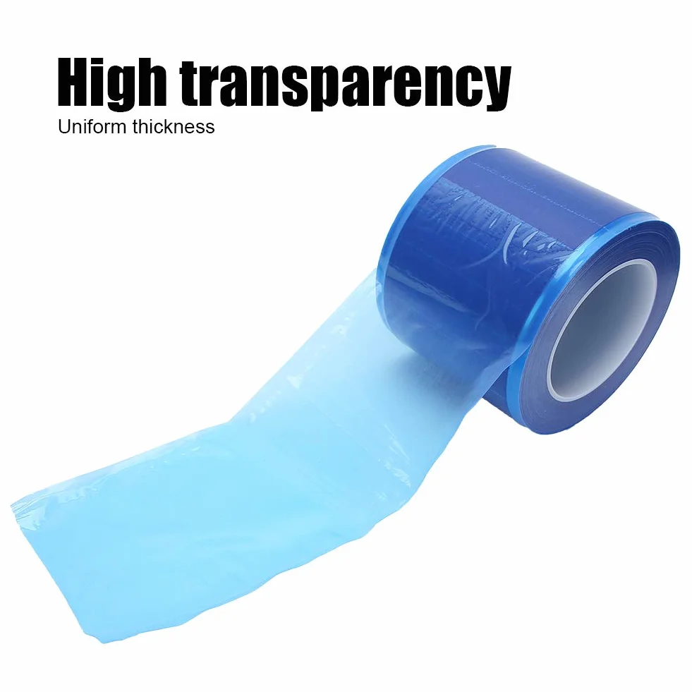 Tattoo Barriere Folie, Tattoo Reinigungsfolie Tattoo Ausrüstung Schutzfolie Selbstklebend Breakpoint Blau transparent 1200 Blatt pro Rolle Waterpro