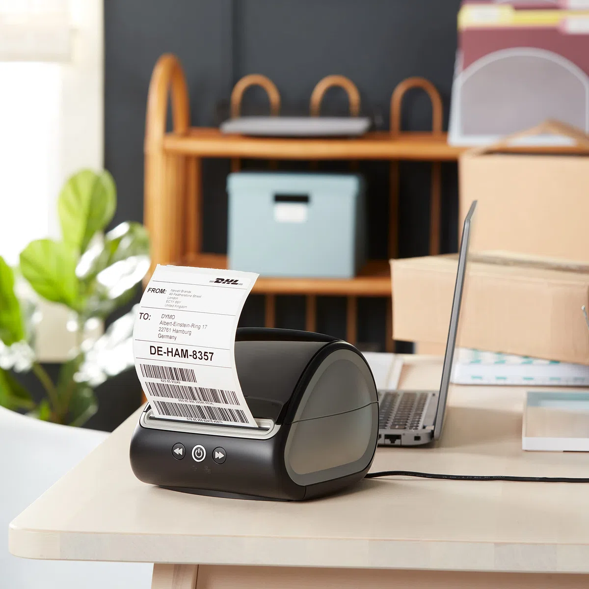 DYMO Original LabelWriter DHL Versandetiketten für 5XL/4XL-Etikettendrucker | 102 mm x 210 mm | Rolle mit 140 Etiketten | selbstklebend