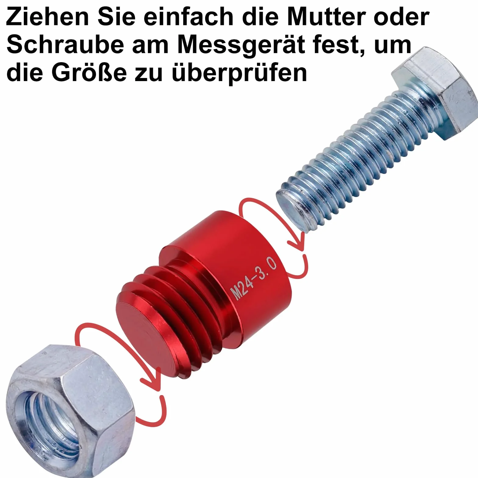 Gewindelehre 44-Teiliges Thread Checker Satz - Gewindeprüfer for Schrauben und Muttern Aluminiumlegierung Gewindelehre Mit Metrischen and Imperialen Geeignet Zum Erfassen und Messen Von Gewindemaßen