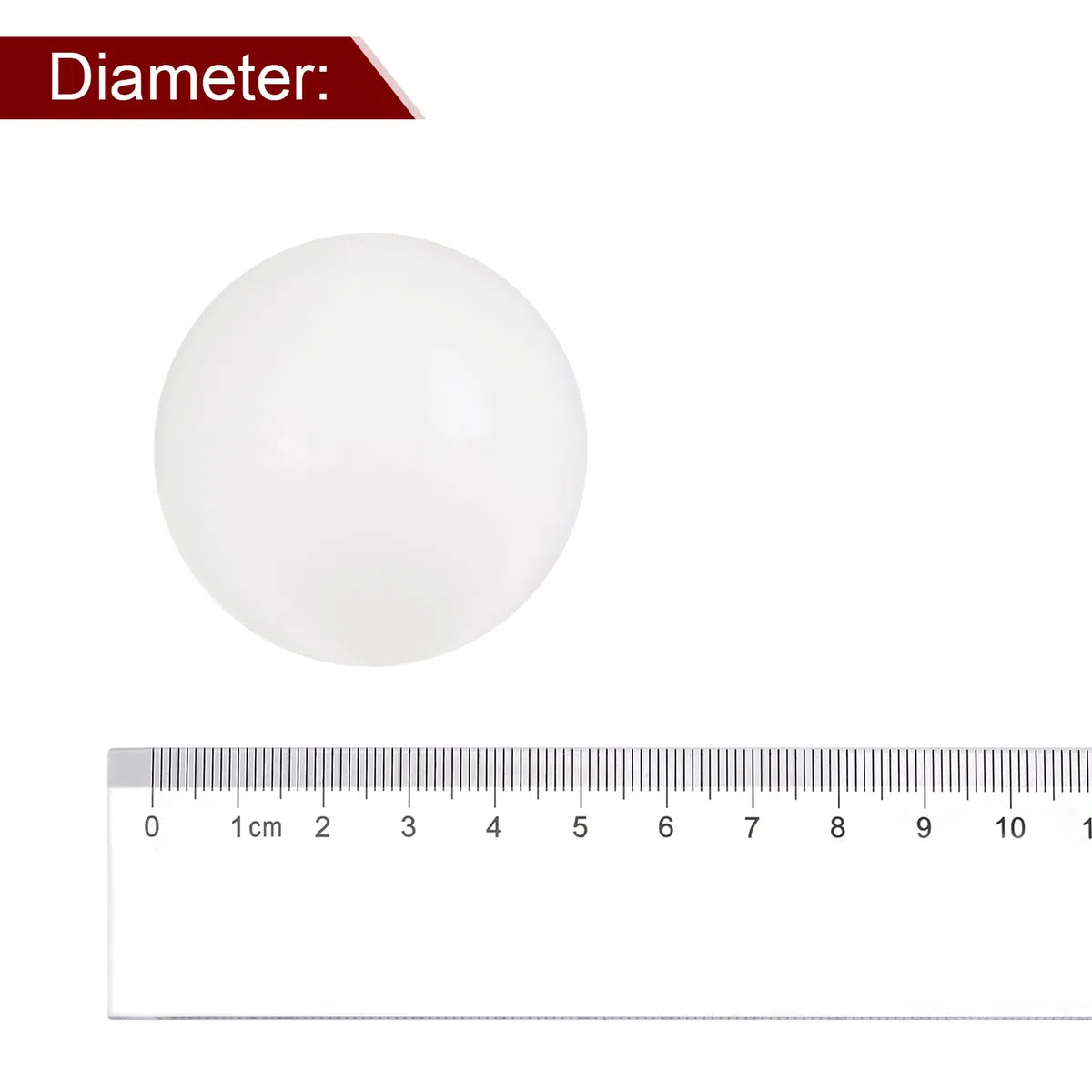 sourcing map PA6 Nylon Solid Plastik Bälle 50mm G3 Präzision Lager Kugel