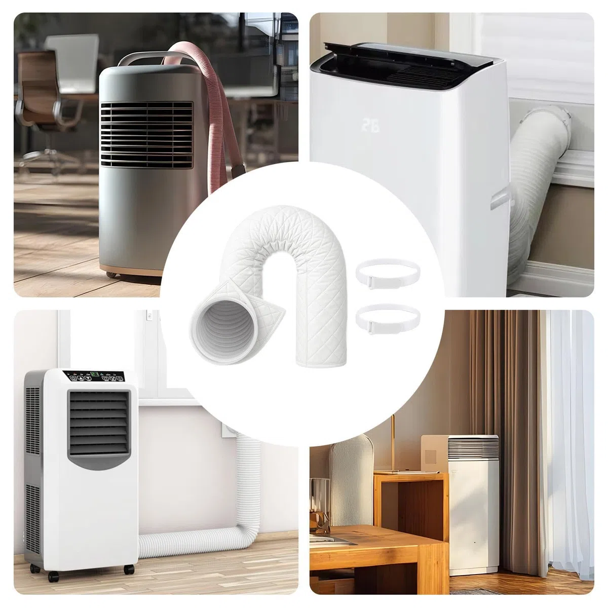 Klimaanlagen-Schlauchhülle - Thermo-Rohrschlauch | Portable Klimaanlage Abluftschlauch Isolierhülle,für 12,7 cm & 15 cm Durchmesser Wohnung Keller Garage Zuhause