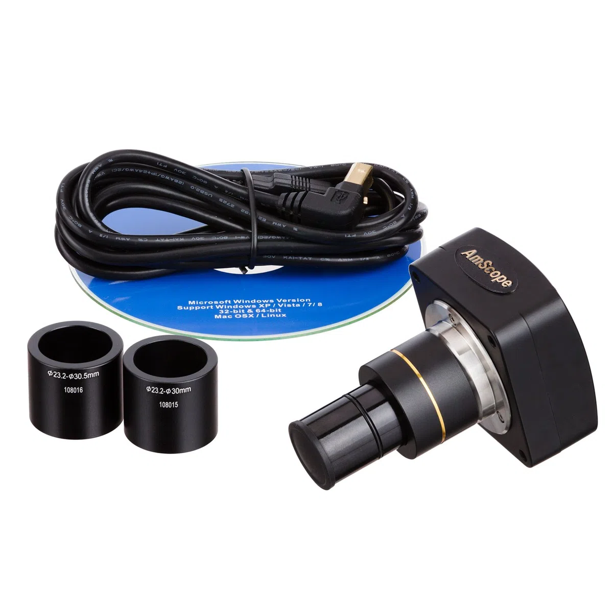 AmScope MU1000 10MP Standbild- und Livebildmikroskop Digitalkamera und Bearbeitungs-, Messsoftware, kompatibel mit Windows XP/Vista / 7/8/10, Mac OSX, Linux