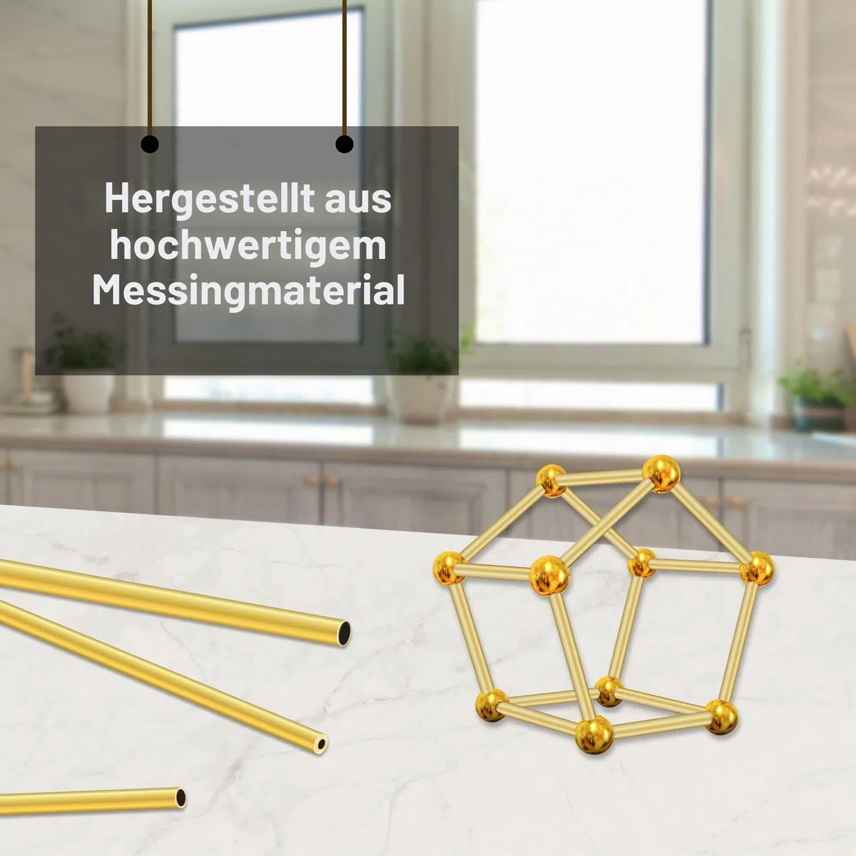 Messingrohre Set mit 2mm/2,5mm/3mm/3,5mm/4mm/4,5mm/5mm/6mm/7mm/8mm, 0,5 mm Wandstärke, 200 mm Länge, LAVMHAB Nahtlos Rundrohr aus Messing für Bastelarbeiten (10 Stück)