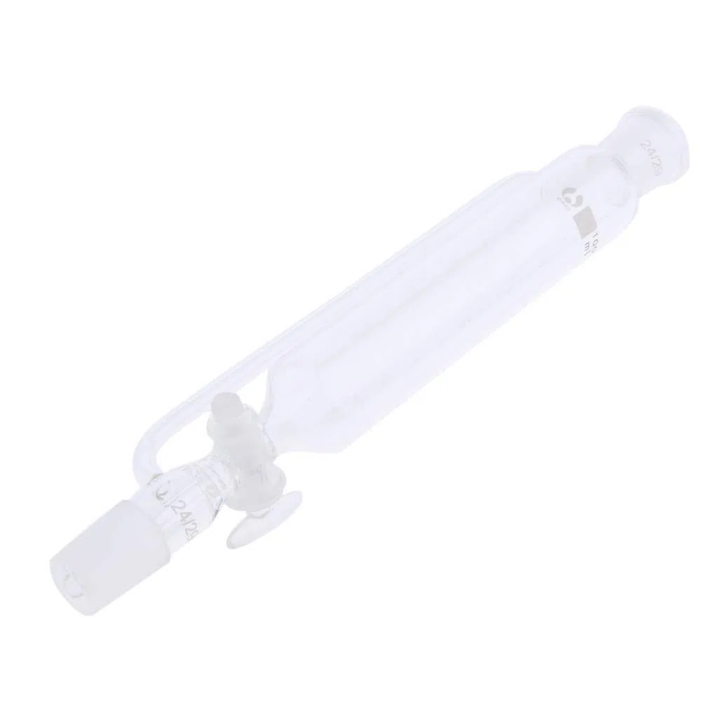 Tropftrichter aus Glas mit Druckausgleichsrohr und Absperrhahn, transparent, 100 ml