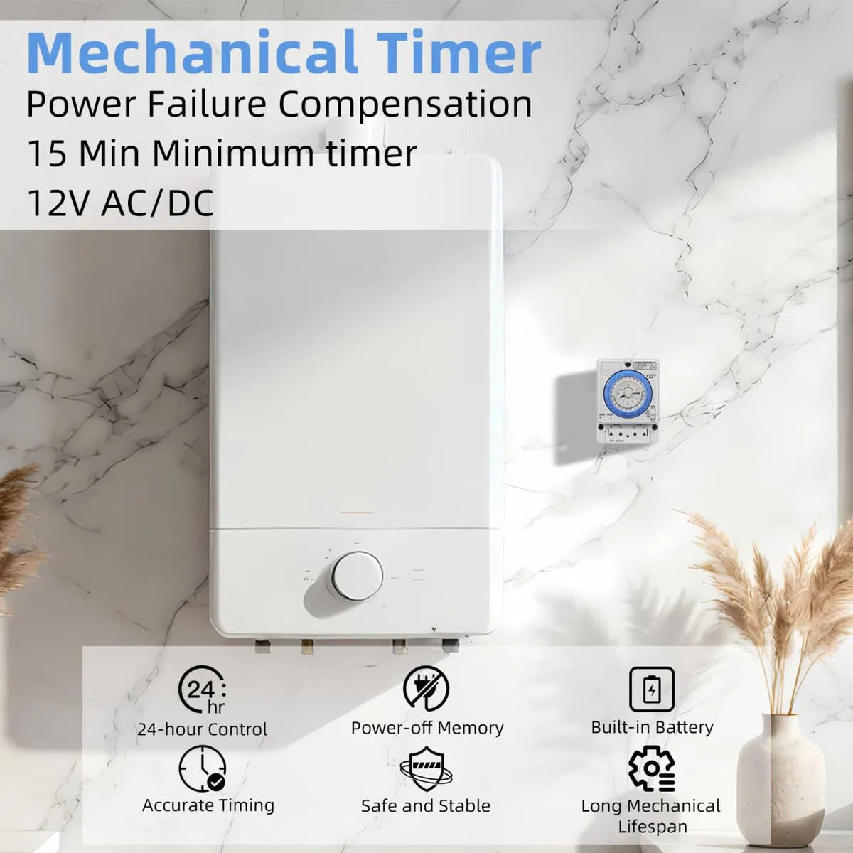 ABOOFAN Timer Zeitkontrolle 12 V eitschaltuhr Mechanische Elektrische mit Tagesprogramm Intervall-zeitschaltuhr