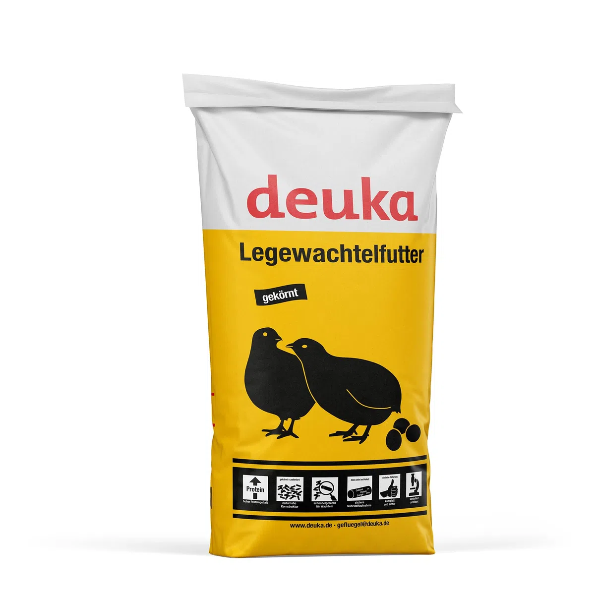deuka Legewachtelfutter | Wachtelfutter | Alleinfutter zur Rundumversorgung von Legewachteln | Geflügelfutter | hoher Nährstoffgehalt | Schnabelgerecht (25 kg)