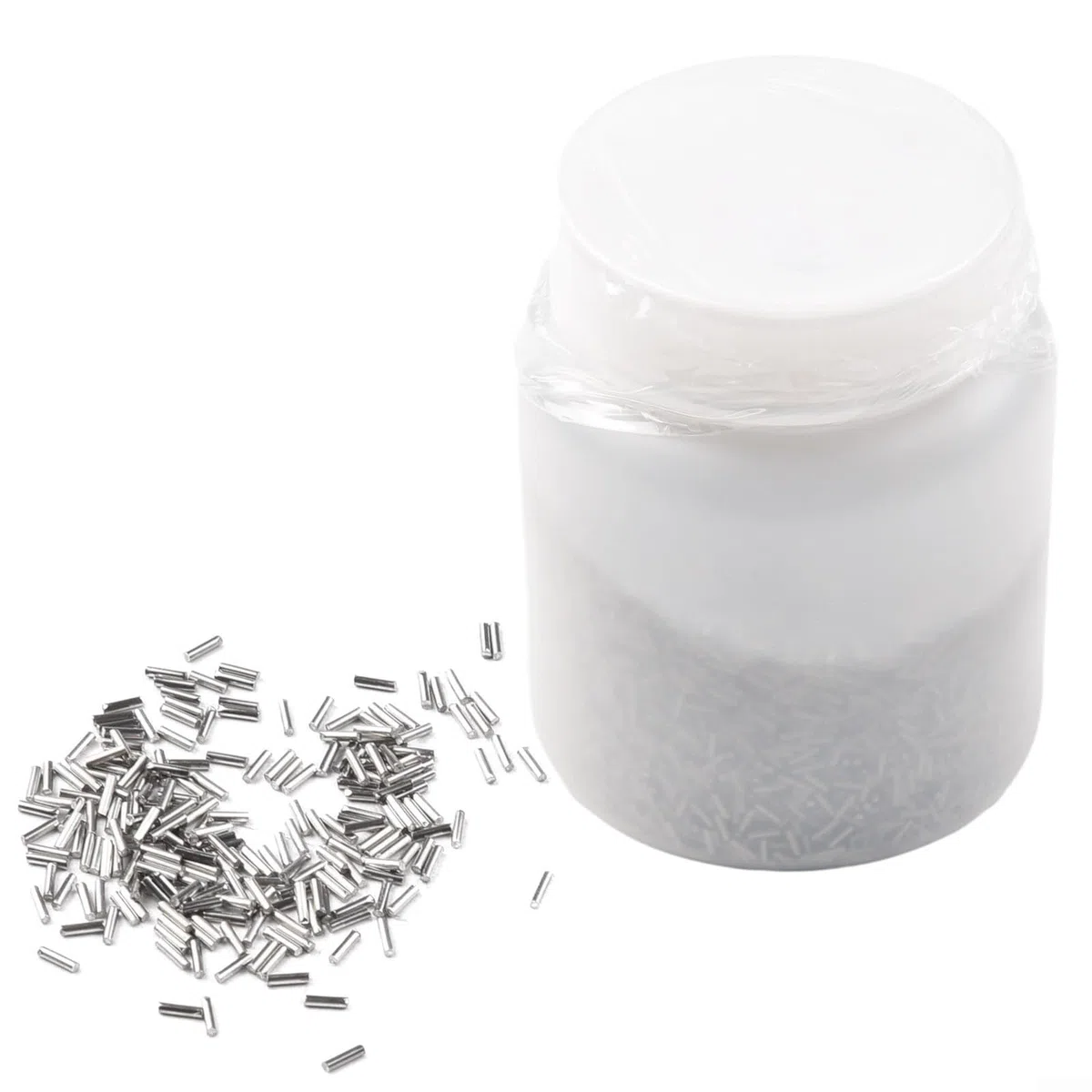 Importierte magnetische Stahlstifte, 1 kg Edelstahl, lange Lebensdauer, 1 kg für rotierende und magnetische Becher, Polierstifte Edelstahl-Endstifte für magnetische (1,2 × 5 mm)