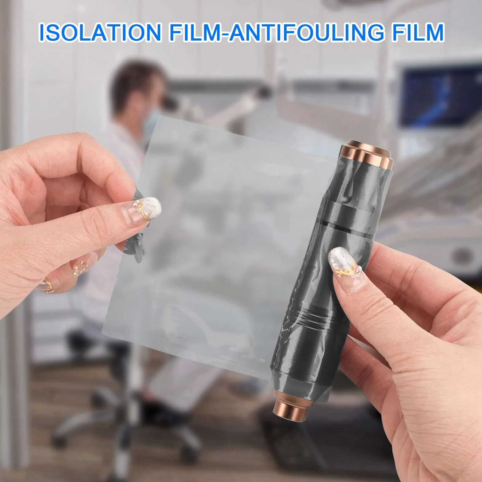 Barrier Film Einweg, Dental-Schutzfolie 1200 Blatt, Kunststoff Tattoo Schutzfolie für Dental-Tattoos, Augenbrauenlippen Permanent Make up,Mikrobladen (Schwarz)