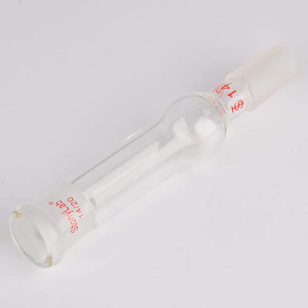 stonylab Borosilikatglas-Trocknungsrohr-Adapter, Zwei 14/20 Verbindungsstücke, Gerades Trocknungsrohr für Laborzwecke