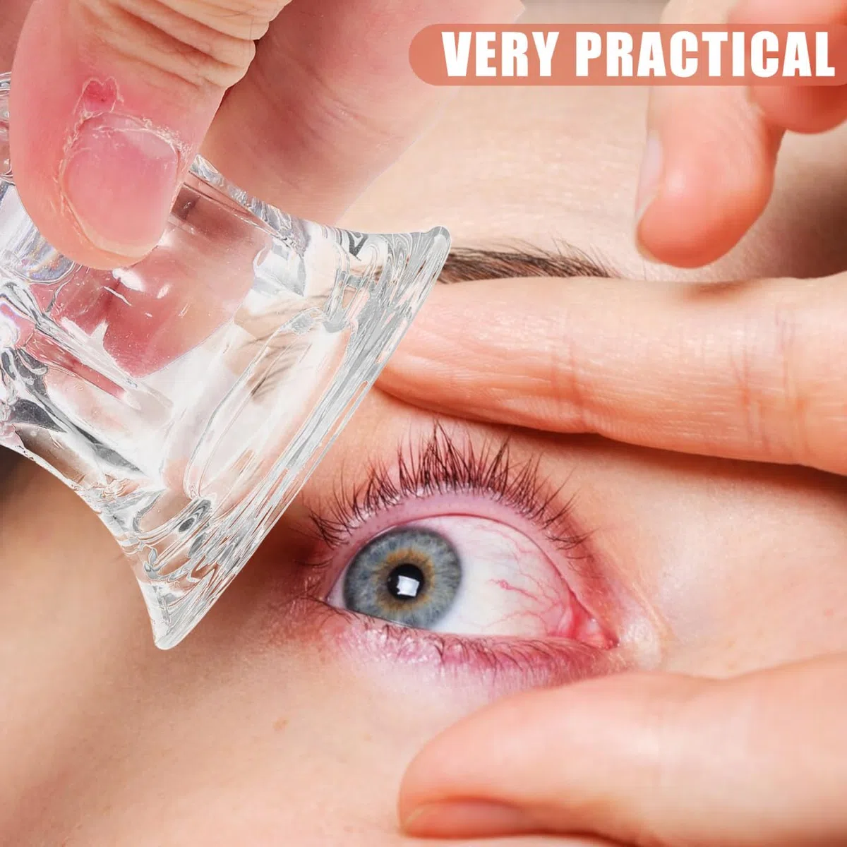Gatuida Augenspülbecher Glas 2er Set Augenbadewanne zur Effektiven Augenreinigung Gläserne Augenwanne für Trockene Augen Pollenallergie Augenspülglas Tragbar für Erste Hilfe Reise Kontaktlinsenträger