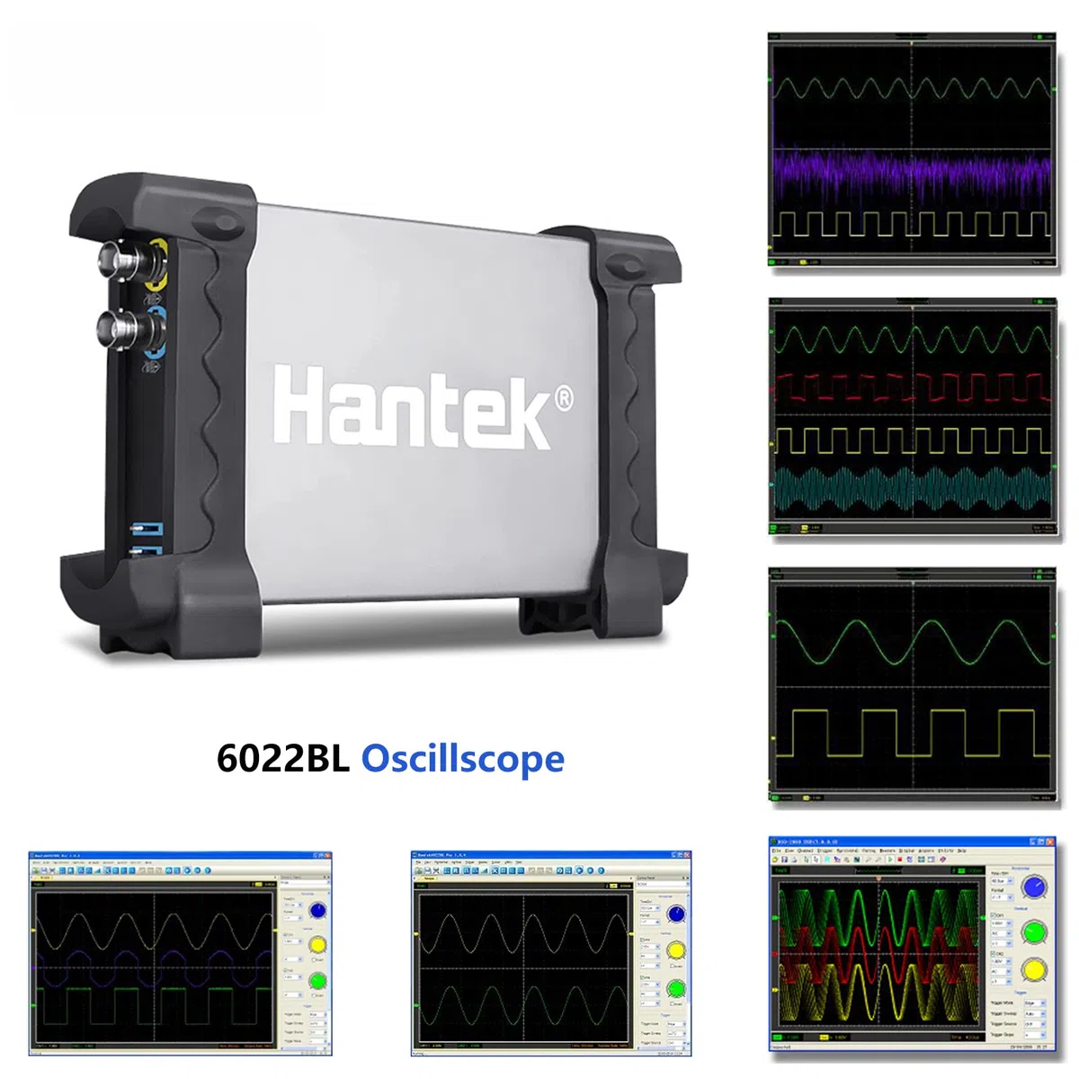 6022BL PC Digitales tragbares Oszilloskop 16 Kanäle 20MHz 48MSa/s Speicher Multifunctio Logic Analyzer Handheld USB Oszilloskop