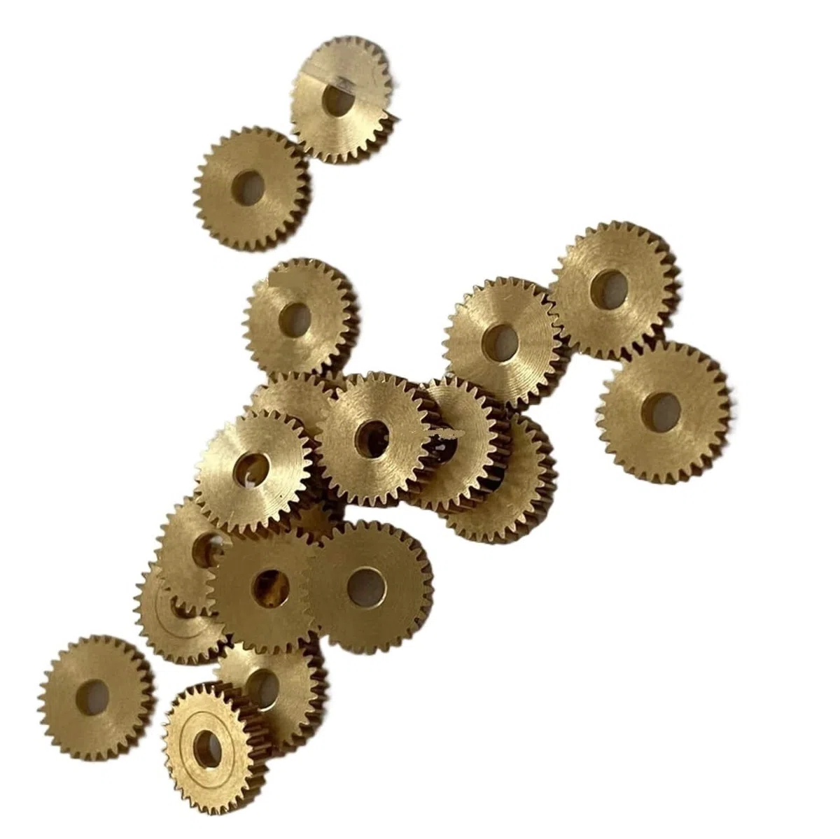 Motorritzel, Zahnrad, Motorritzel, 10 Stück kleine Zahnräder 0,2 Modul 30–50 Zähne Kupferzahnrad 0,98/1,78/1,98/2,02 mm Lochdurchmesser Stirnrad 1,2 mm Dicke ( Color : 0.2M , Size : 30T*6.4*0.98*1.2 )