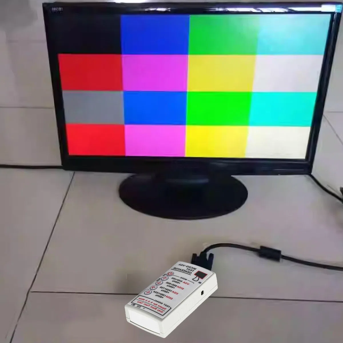 Vga Svga Xga Signalgenerator für CRT LCD-Monitor Projektor Reparatur Testwerkzeug mit 4 Auflösungen und Farbmustern