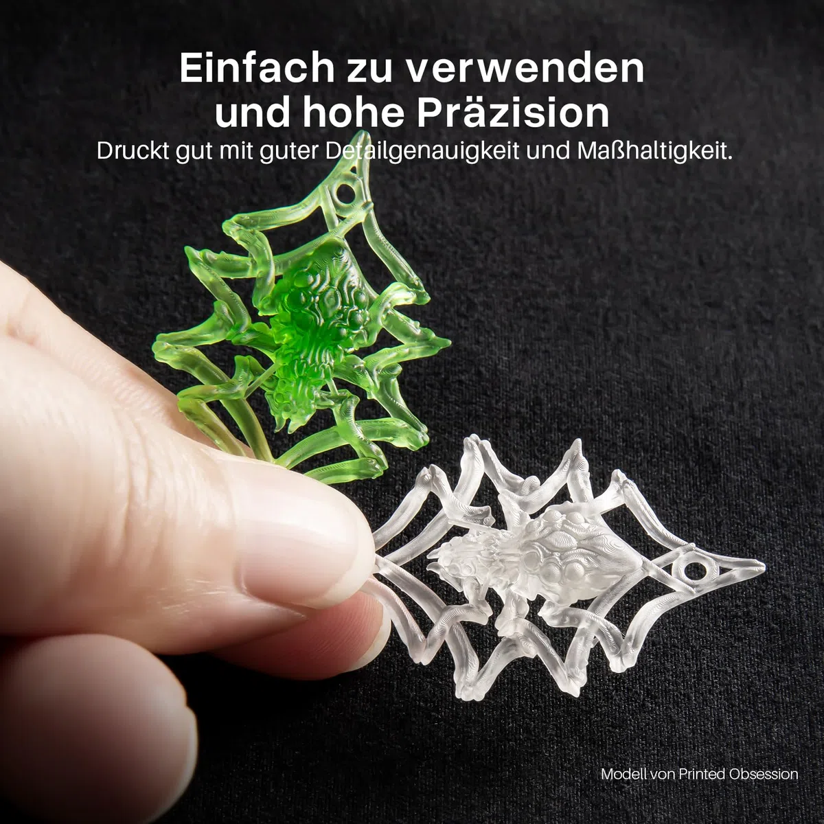 ELEGOO Standard 3D Drucker Resin auf Pflanzlicher Basis mit Extrem Geringem Geruch und Hoher Präzision, 405 nm UV Photopolymerharz, Schnelle Aushärtung Harz für Resin 3D Drucker Klargrün 1000g