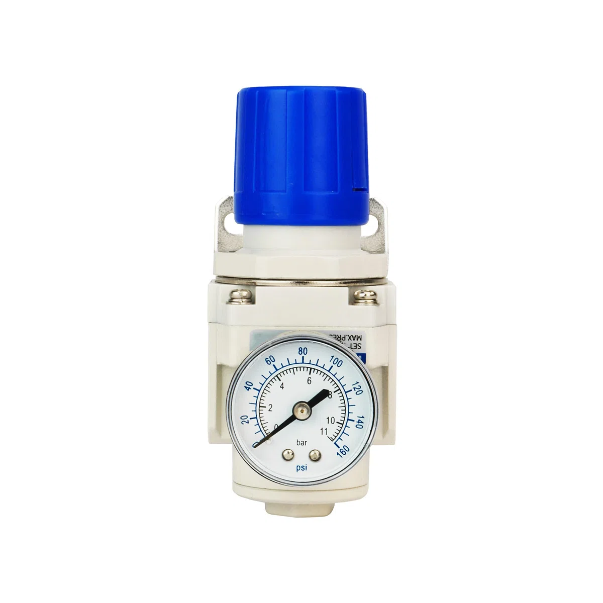 BLCH 3/8" BSP Druckluftregler – Druckregler für Kompressoren, Kompressor-Regler mit Lufttrocknungssystem AR3000-03, inkl. Manometer (0-160 PSI)