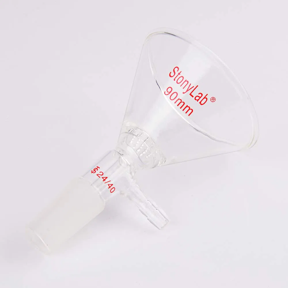 stonylab Glas Filter Trichter Borosilikatglas filter Trichter mit 90 mm Oberem Außenmaß, 24/40 Innengelenk Glasfiltertrichter
