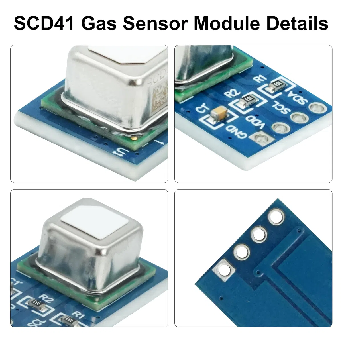 SCD41 SCD41 Gassensormodul Erkennt CO2,Kohlendioxid,QIQIAZI SCD41-Gas Sensor Module, Temperatur und Feuchtigkeit in Einem Sensor mit I2C-Kommunikation