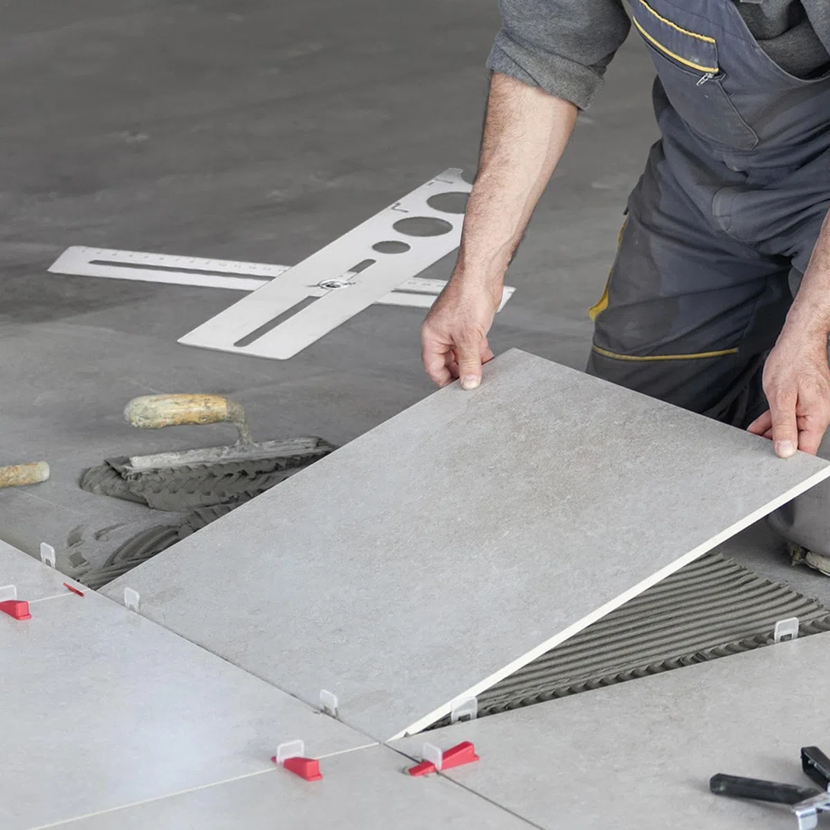 Fliesen Winkel Messlineal, Edelstahl Einstellbar Fliesen Lochsucher, Locher Locator Lineal Keramik Template Tool für Fliesenleger Loch