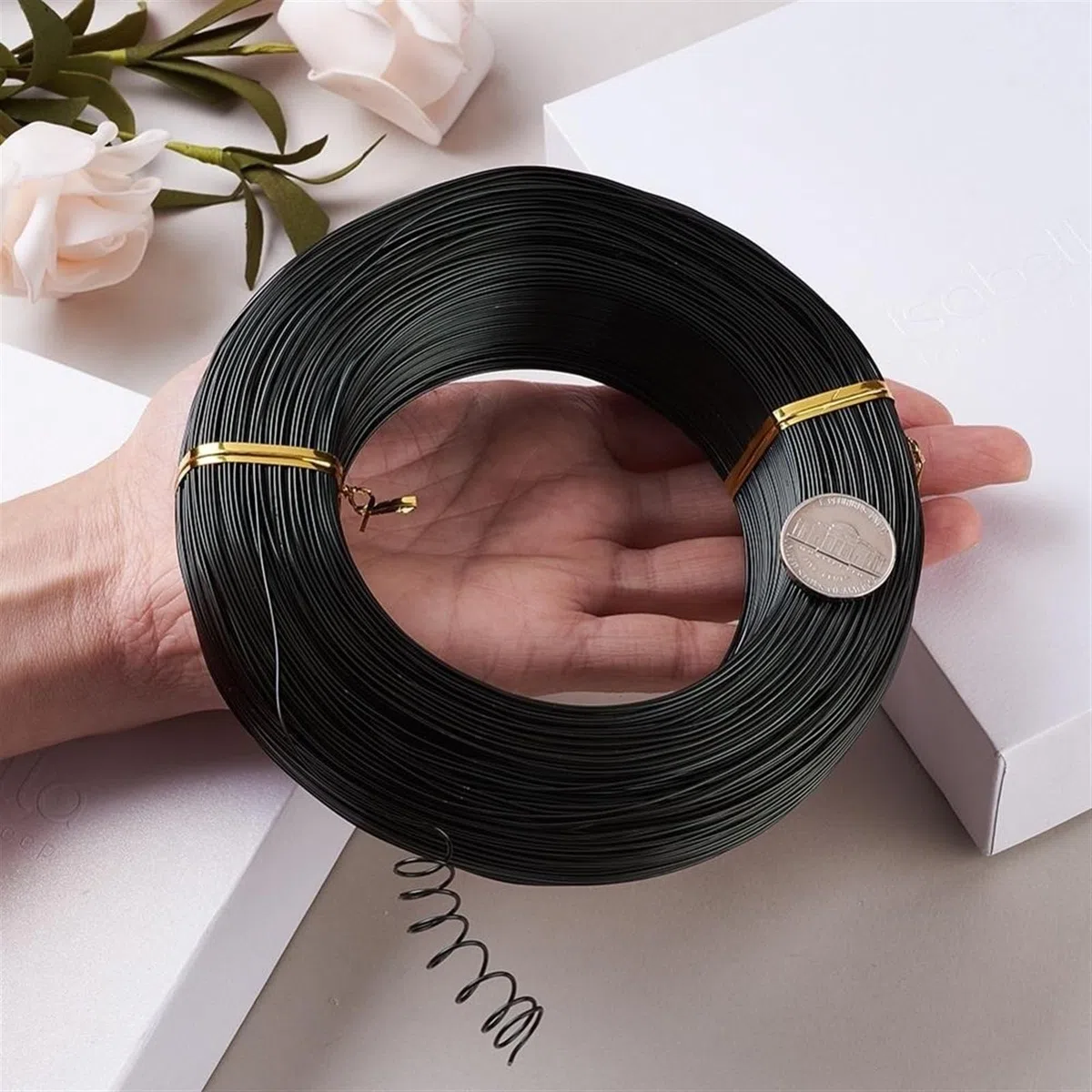 Aluminiumdraht 500 g 0,6/1,2/1,5/2,0/3,0 mm Aluminiumdraht, DIY-Schmuckkomponenten, Zubehör, Finden, Herstellen, Halsketten, Armbänder, Bastelbedarf Basteldraht(Color:PaleTurquoise,Size:0.8mm 300m)
