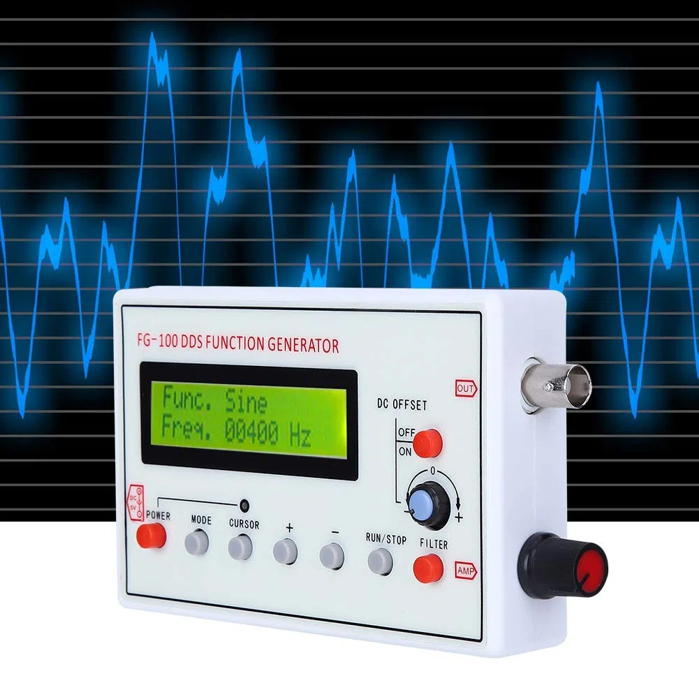 Frequenzgenerator, Signalgenerator, FG-100 DDS, 1HZ-500KHz Funktion Niederfrequenz-Signalgenerator Sägezahn-Sinuswellenform