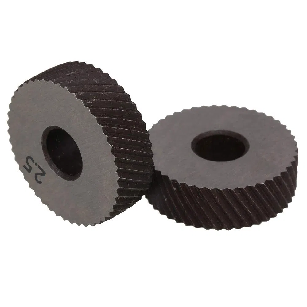 YIJIAN Pair of 2.5mm Wälzfräser Rad Rändelrad Strukturierter Knurled Lathe Prägeradabschnitt Werkzeugmaschinen Zubehör Rändelfräswerkzeuge